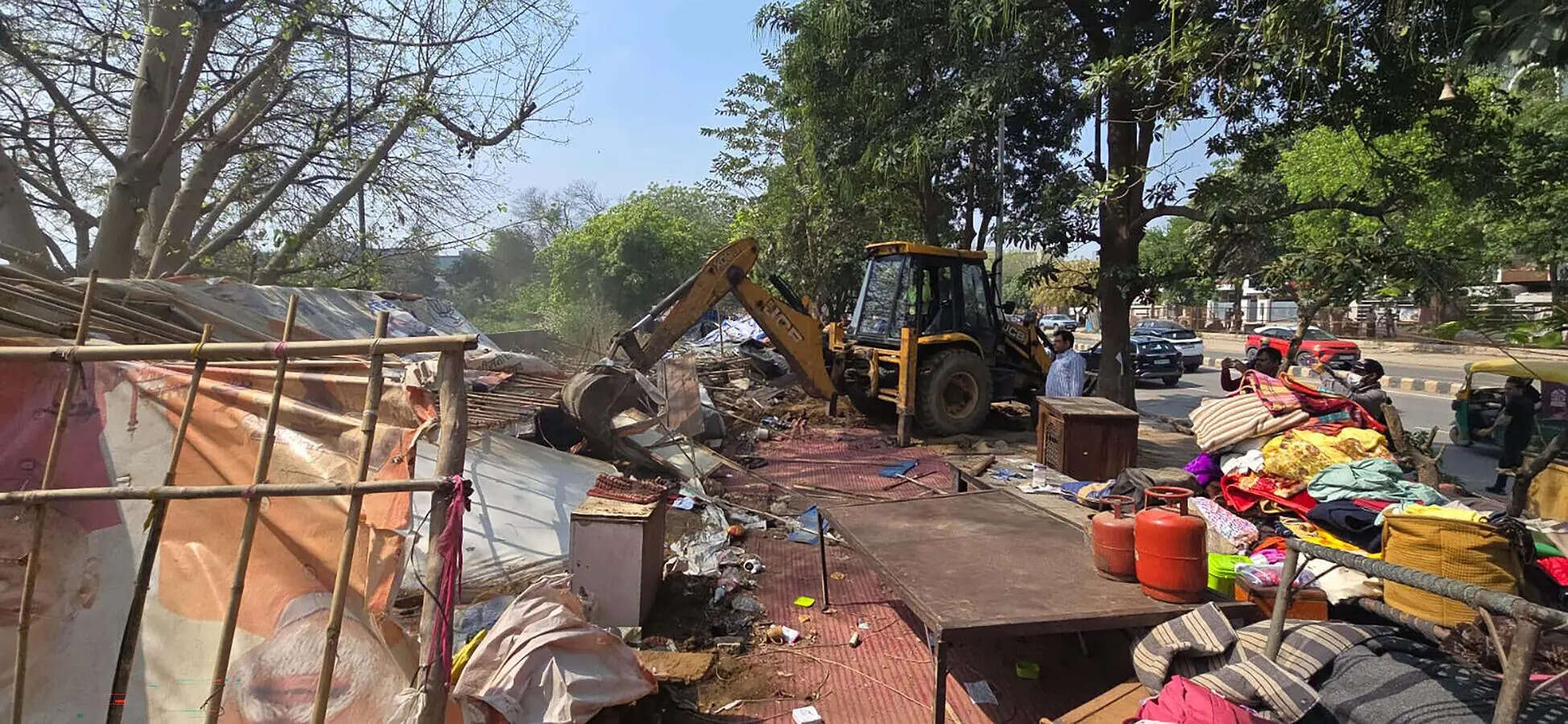 Demolition drive clears illegal shops, shanties from key Sohna Road link in Gurgaon