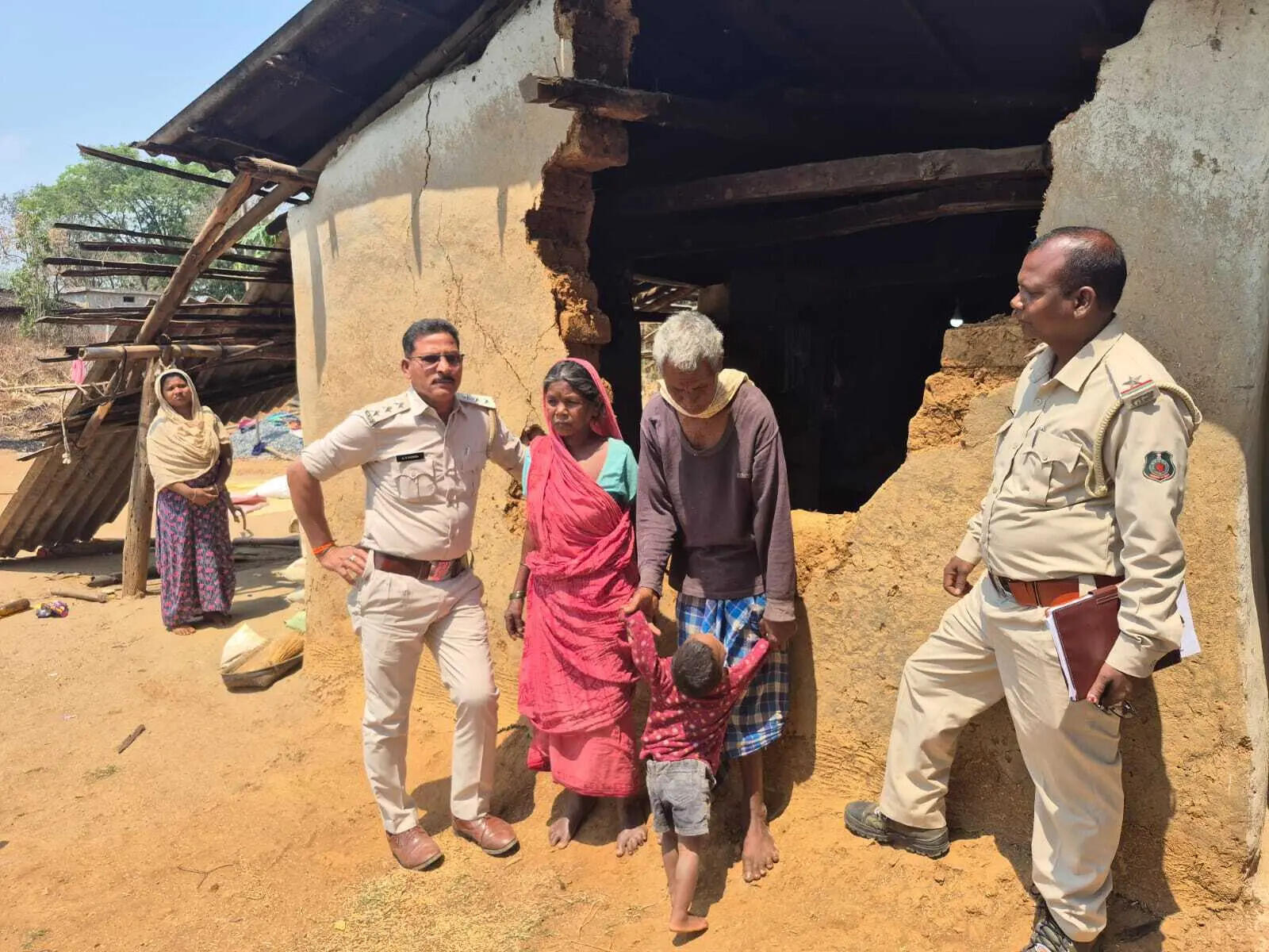 Tribal family of three rescued minutes before elephants flatten house in Chhattisgarh's Jashpur