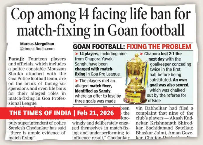 Match-fixing in Goan football: AFC seeks report on findings of investigation