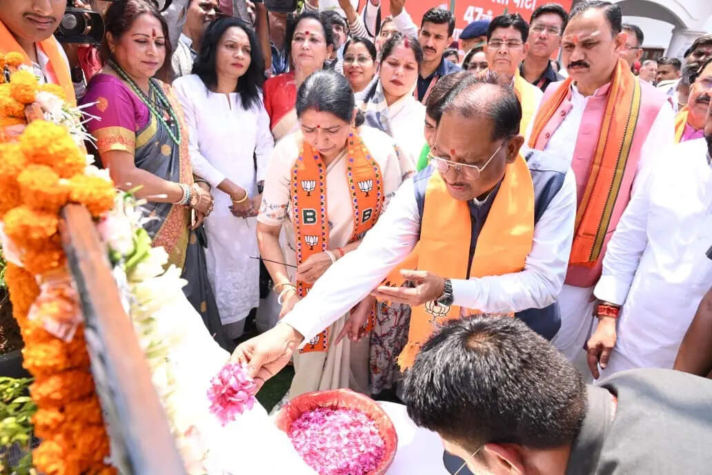 BJP marks 47th foundation day across Chhattisgarh with flag hoisting, outreach