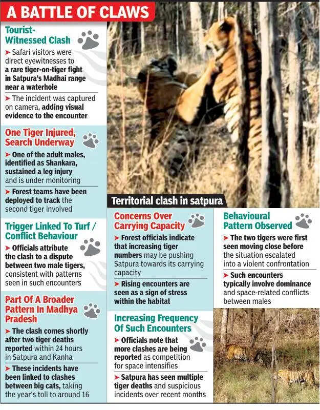 Clash Of Titans: Tiger Injured In Turf War