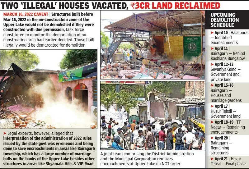 Drive to remove encroachments at Upper Lake restarts: 9 shops razed