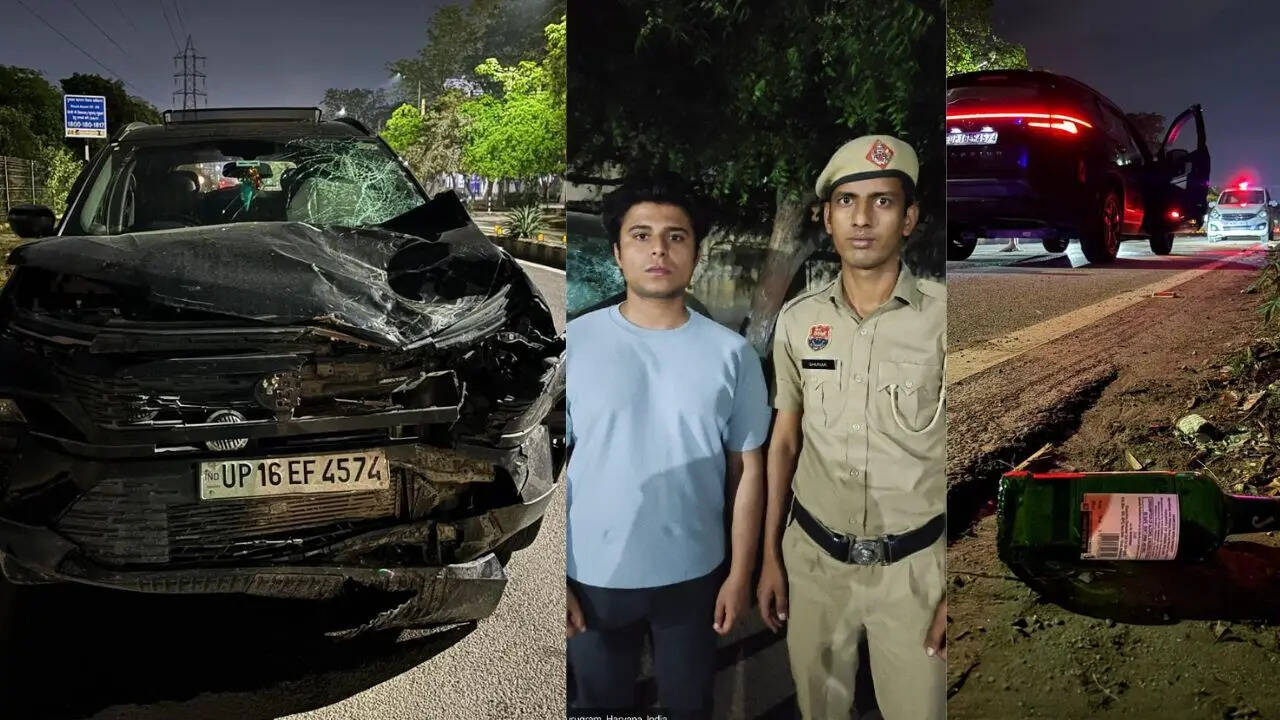 &lsquo;Threw alcohol bottle after crash&rsquo;: 21-year-old engineering student arrested for ramming SUV into scooter in Gurgaon; 2 dead