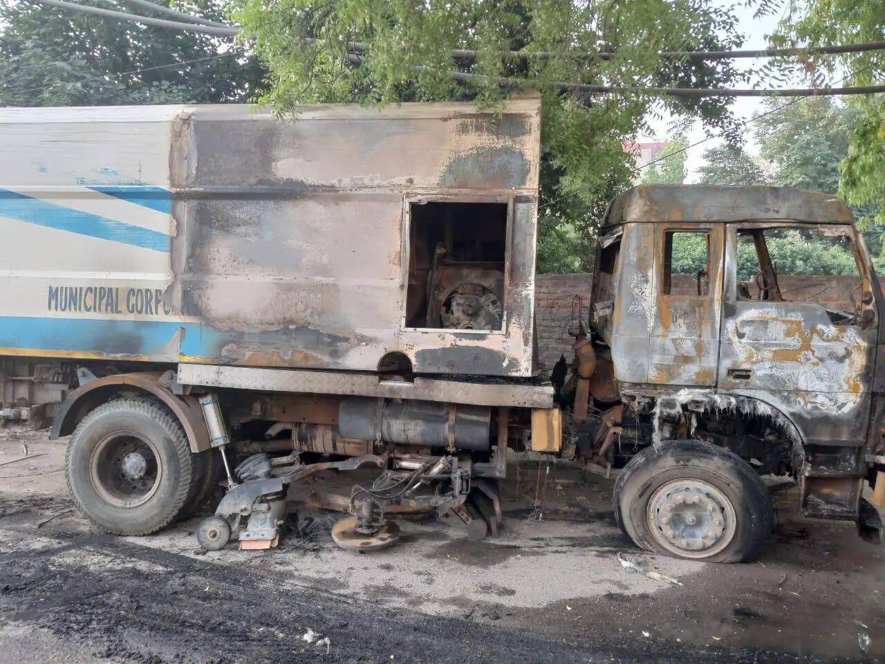 Sweeping machine catches fire, MCG official suspended over failure to report incident