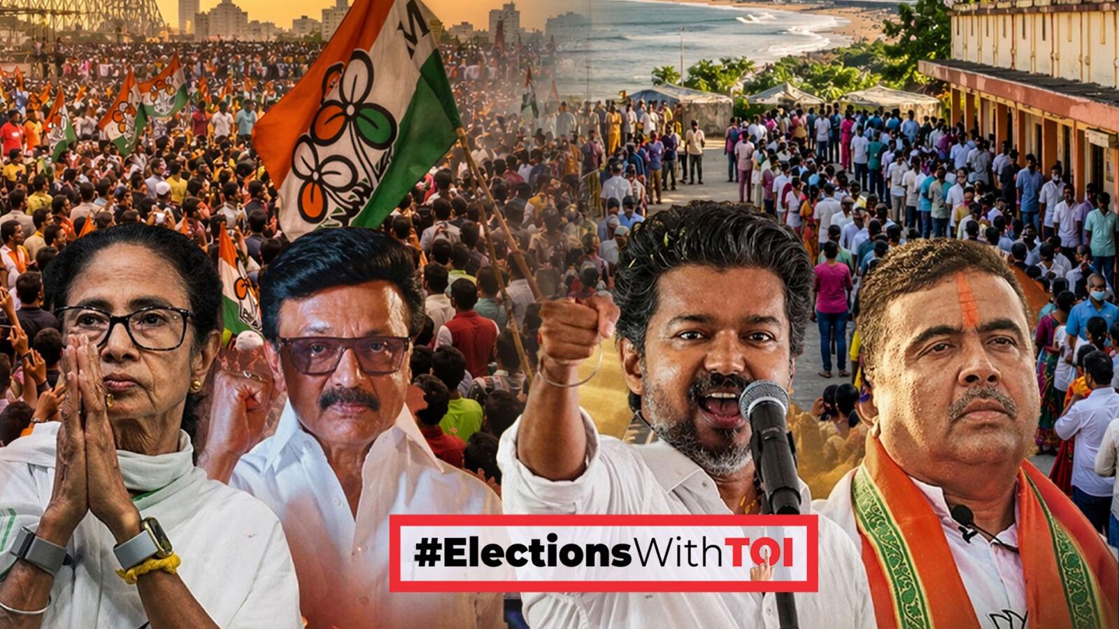 Massive Poll Day: West Bengal Begins Voting, Tamil Nadu Sees Triangular Showdown