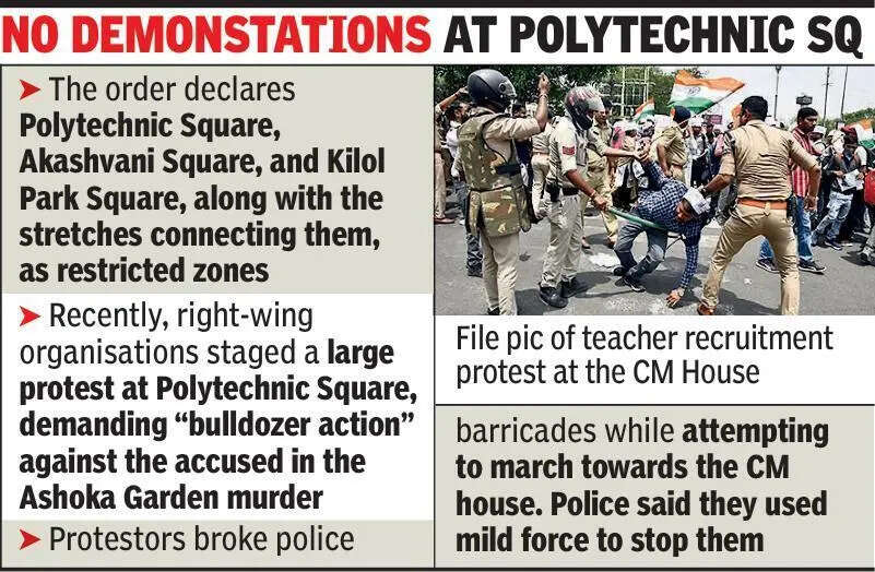 Citing traffic congestion, top cop bans protests at key spots near CM house