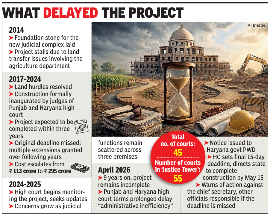 9 years on, Gurgaon&rsquo;s Tower of Justice incomplete, HC sets May 15 deadline