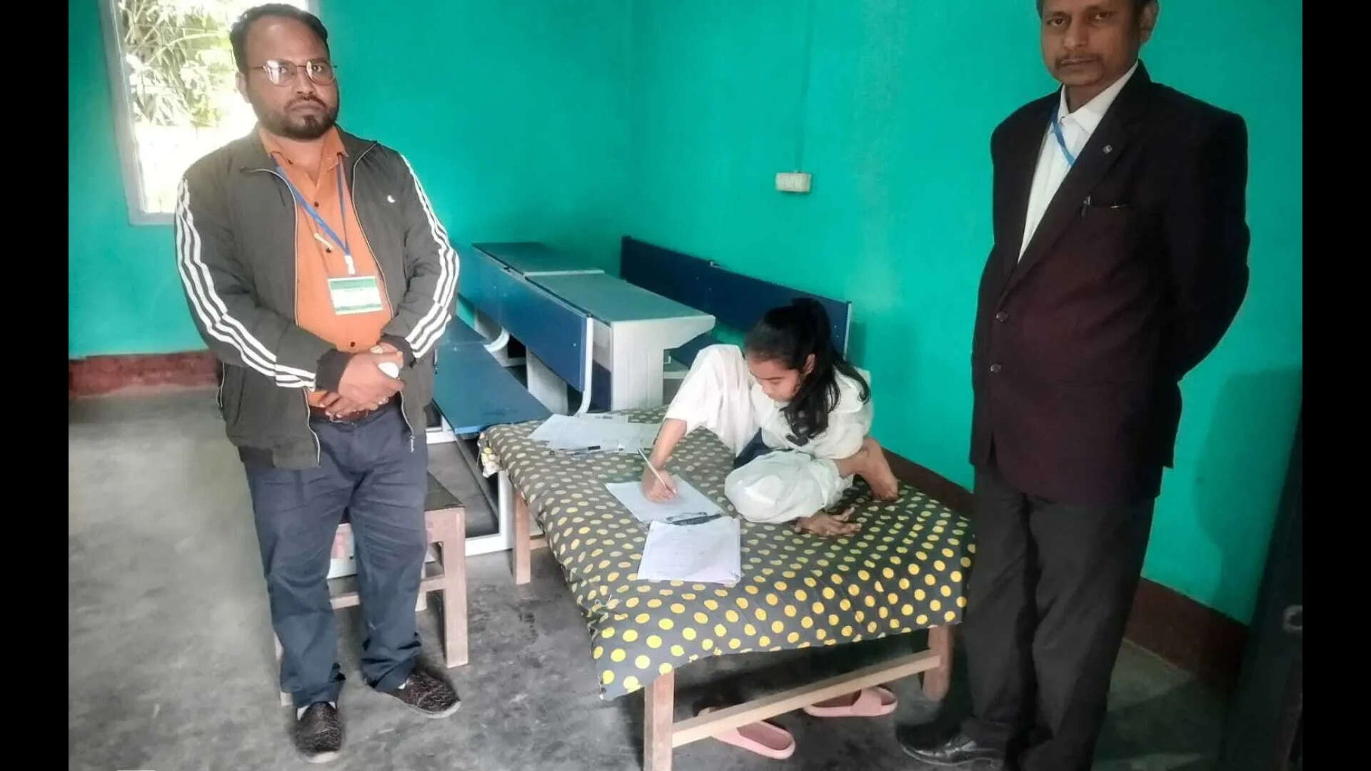 Beacon of hope: Dhubri girl shines in HSLC by writing papers with toe