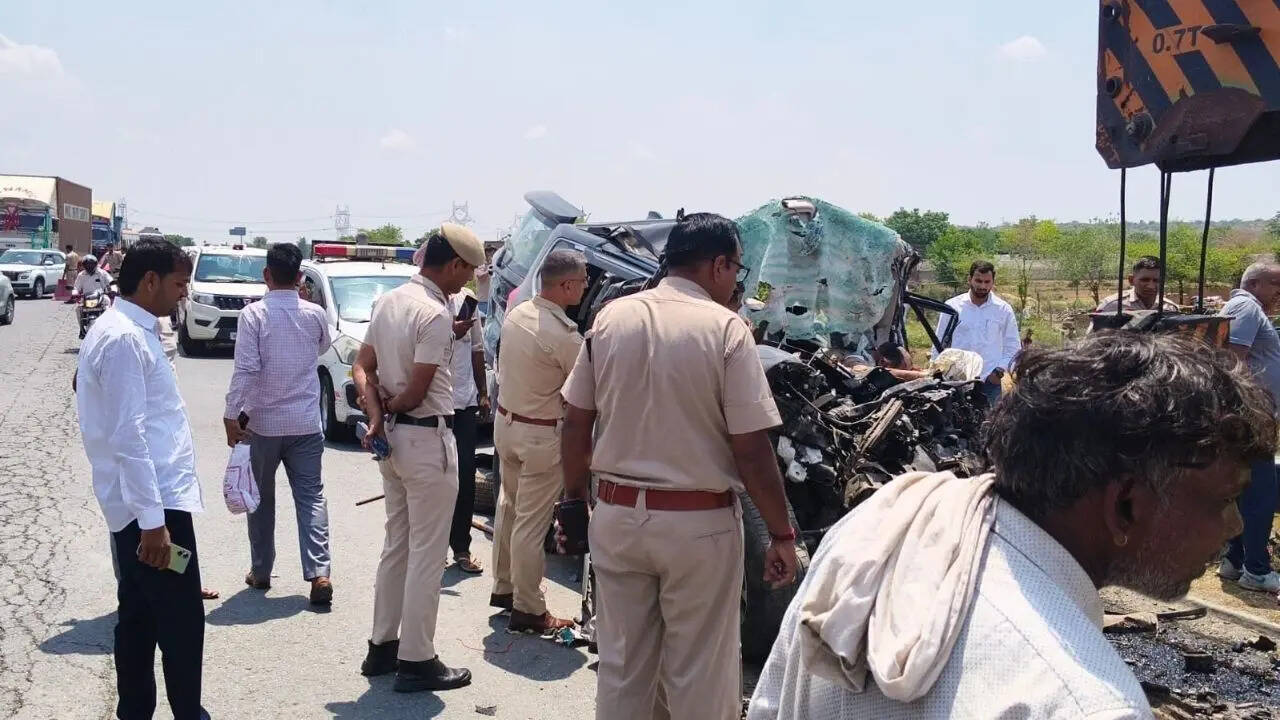 4 UP cops among 5 killed in high-speed SUV crash on KMP Expressway in Nuh