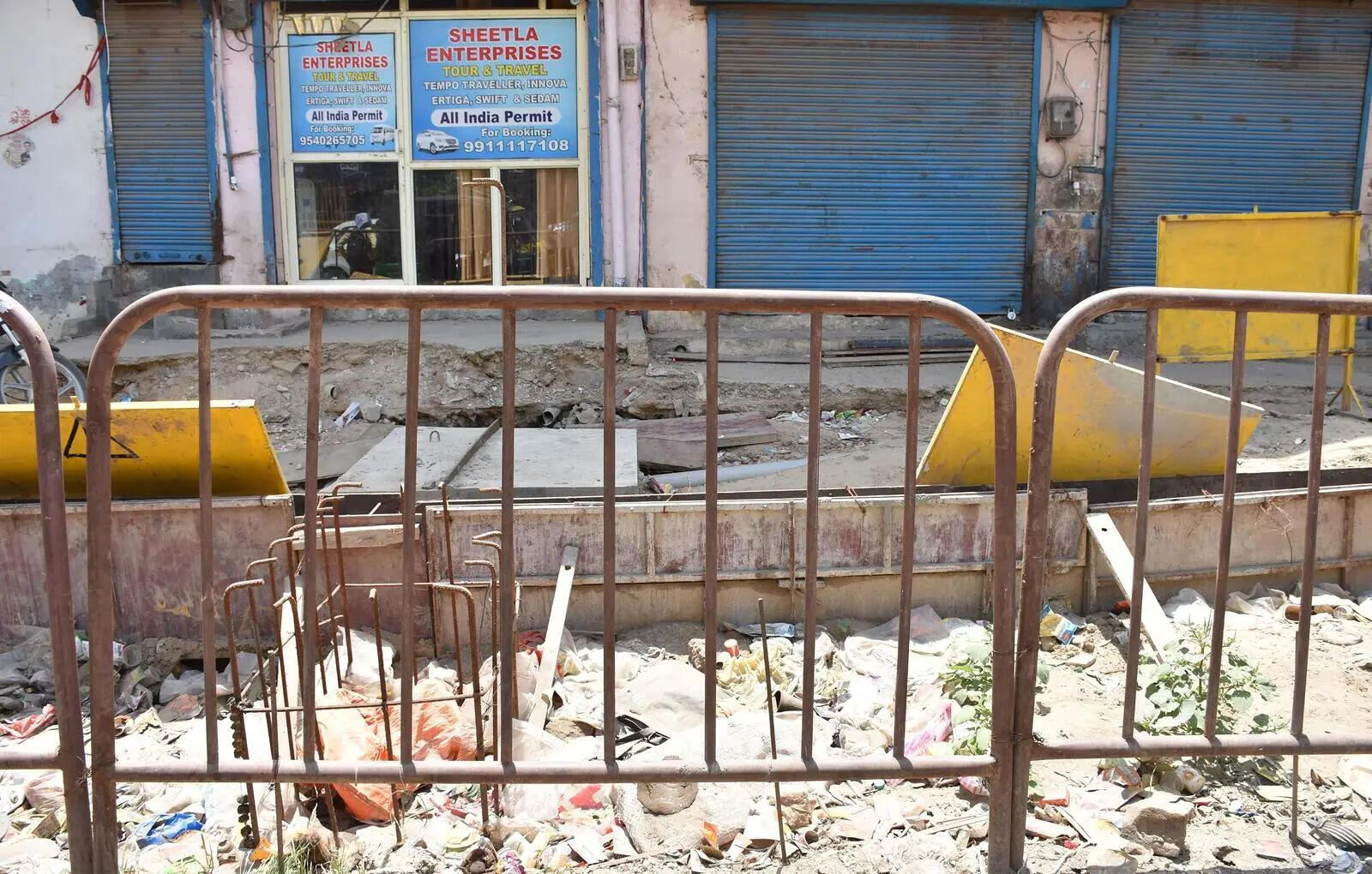 Over a year on, footbridges on Sohna Road yet to rise beyond foundations