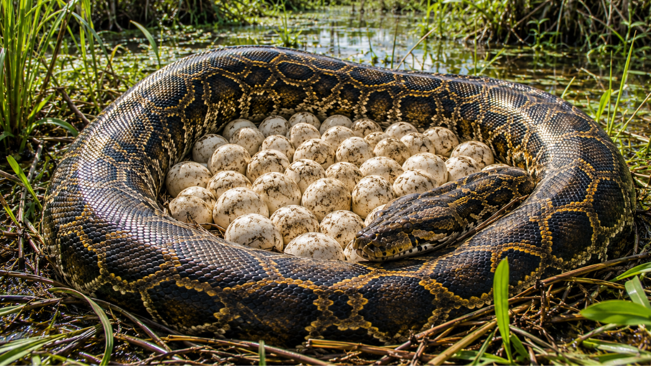 Snakes everywhere: 120 Burmese python eggs discovered in Florida&rsquo;s Everglades