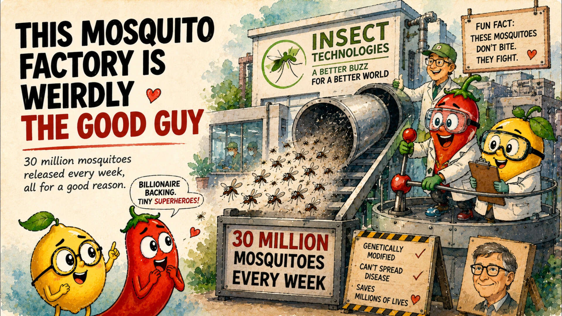 Bill Gates Released Mosquitoes, Diseases Get Nervous