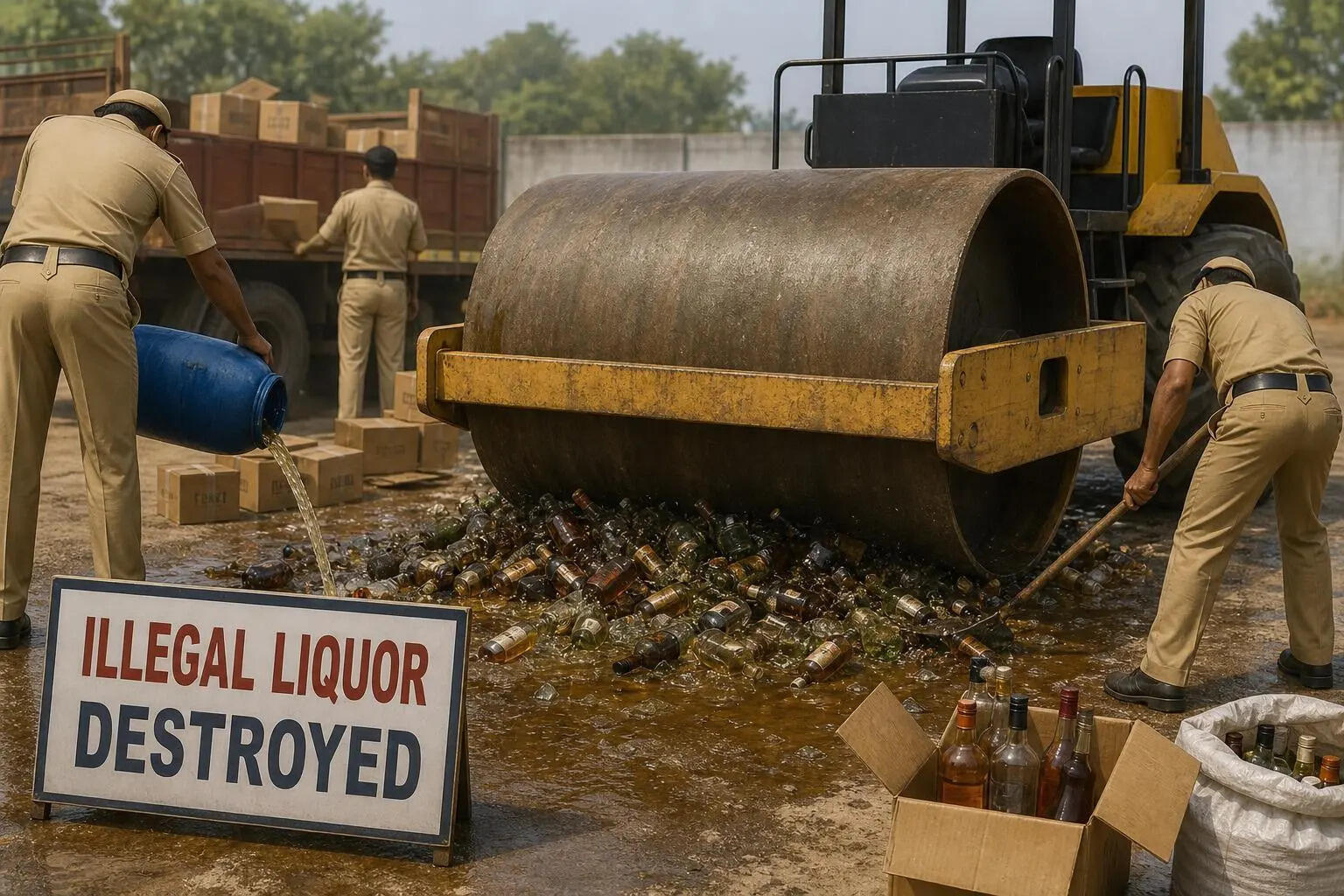 Pimpri Chinchwad cops seize, destroy 52,000 litres of illicit liquor