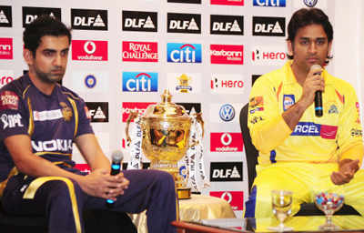Dhoni, Gautam at a press conference