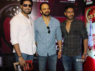 Ajay, Abhi promote 'Bol Bachchan'