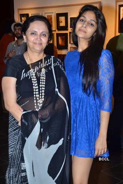 Kalpana Shah (L) during Tao art gallery's art show in Mumbai