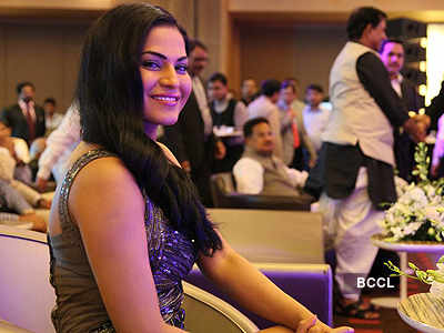 Veena Malik @ news channel launch 