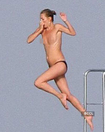 Topless Kate Moss in France