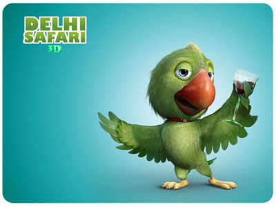 A poster of animated movie 'Delhi Safari'