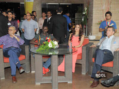 Bipasha Basu with school kids