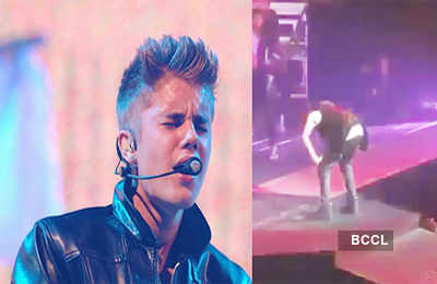 Justin Bieber pukes on stage