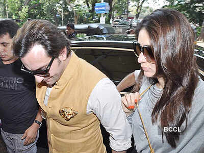Saif-Kareena leave for Pataudi