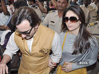 Saif-Kareena leave for Pataudi