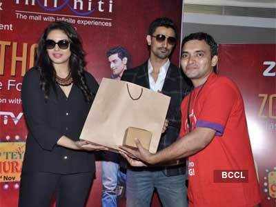 Kunal, Huma at a promotional event