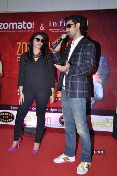 Kunal, Huma at a promotional event