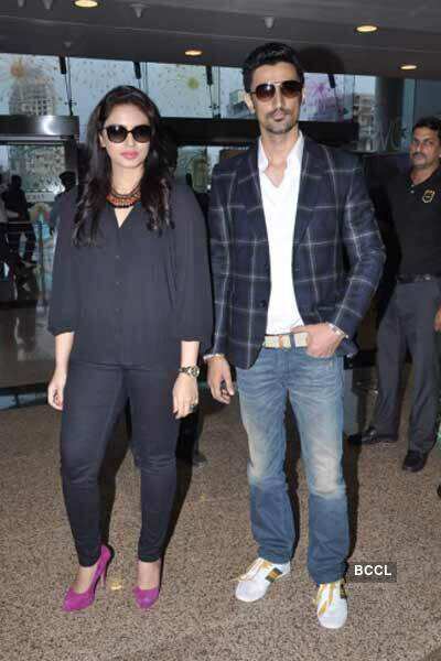 Kunal, Huma at a promotional event