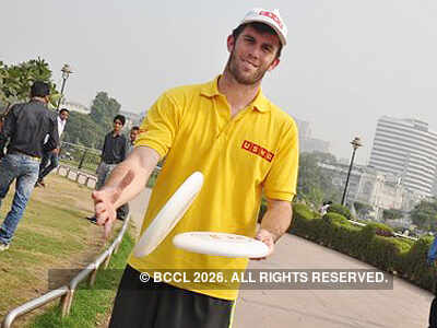 Frisbee player Brodie Smith in Delhi