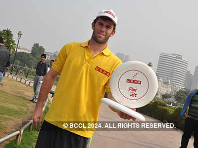 Frisbee player Brodie Smith in Delhi