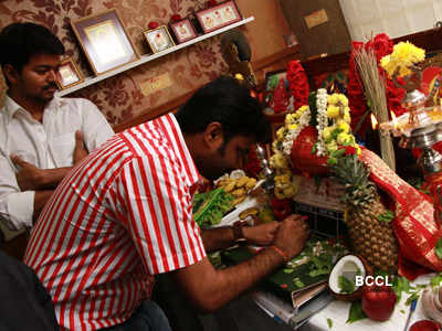 Vijay's new film pooja ceremony