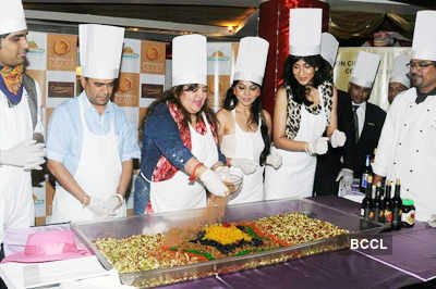 Celebs @ cake mixing event