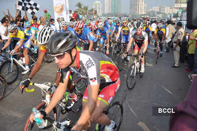 Celebs at cycling race