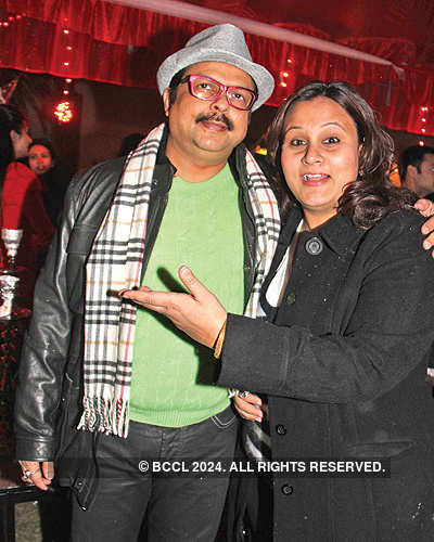 RP Singh with wife @ at a Lucknow party