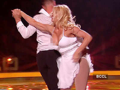 Video: Pamela Anderson's Boob Pops Out During Dancing On Ice Skate