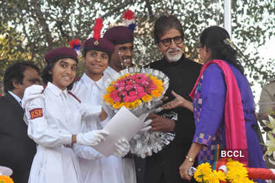 Big B at police event