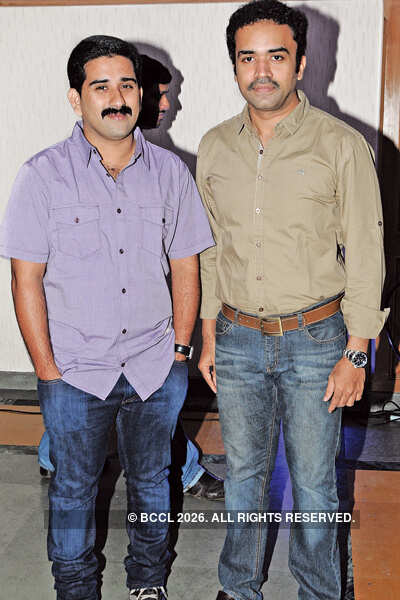 Nishad Koya and Rony David during the movie muhurth of M Padmakumar's ...