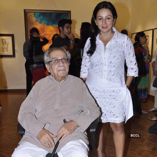 Akbar Padamsee's art exhibition
