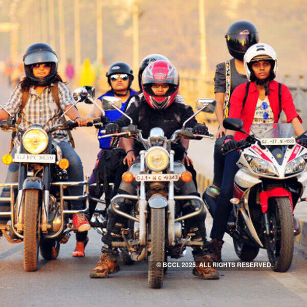 Women riders celebrate Woman's Day