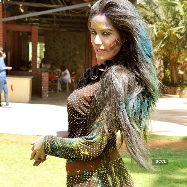 Poonam celebrates Holi!