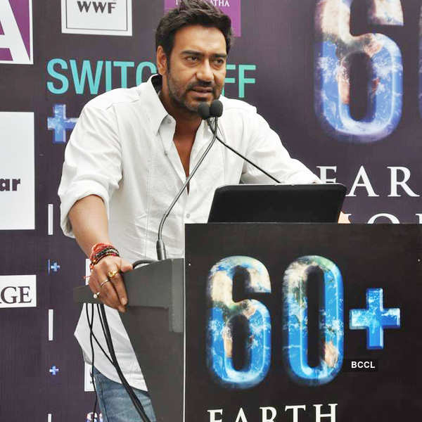 Ajay at 'Earth Hour' event