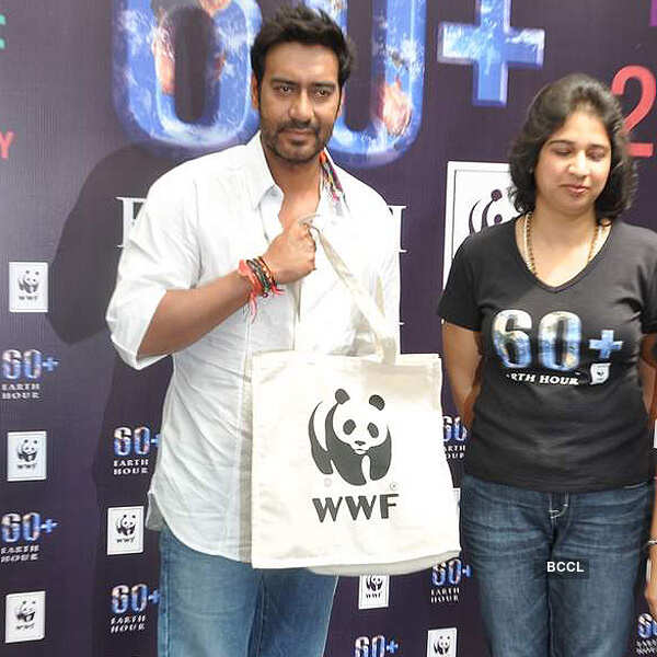 Ajay at 'Earth Hour' event