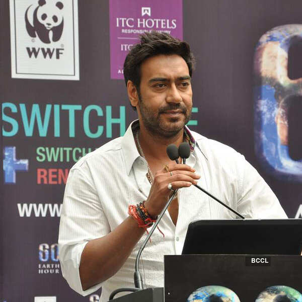 Ajay at 'Earth Hour' event