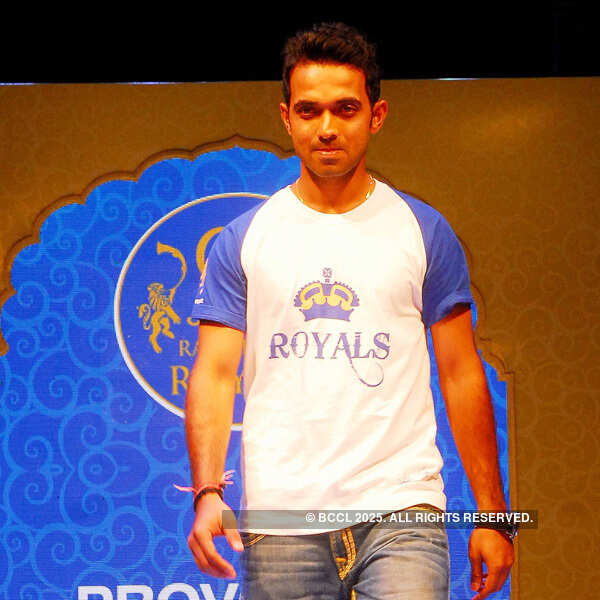 Cricketers walk the ramp