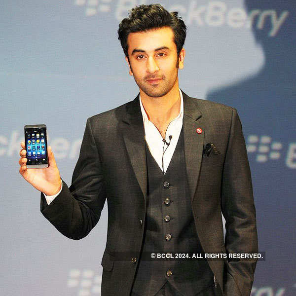 Ranbir unveils Blackberry Z10