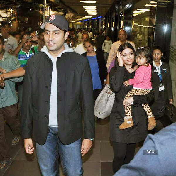Bachchans back from NY