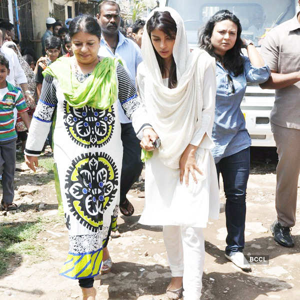 Priyanka @ assistant's funeral