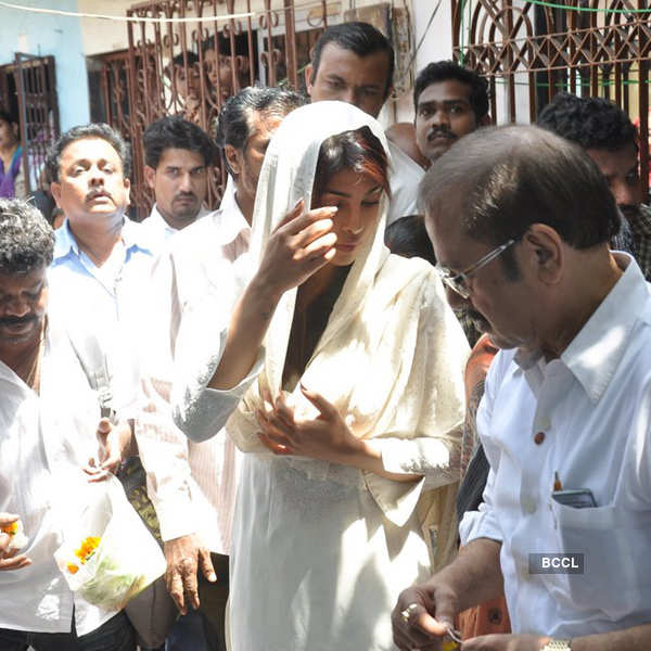 Priyanka @ assistant's funeral